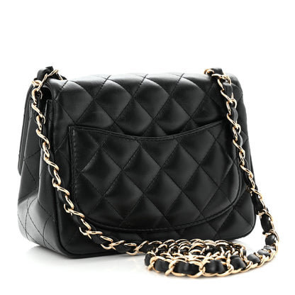 Chanel Lambskin Quilted Mini Square Flap Black 3 of 13