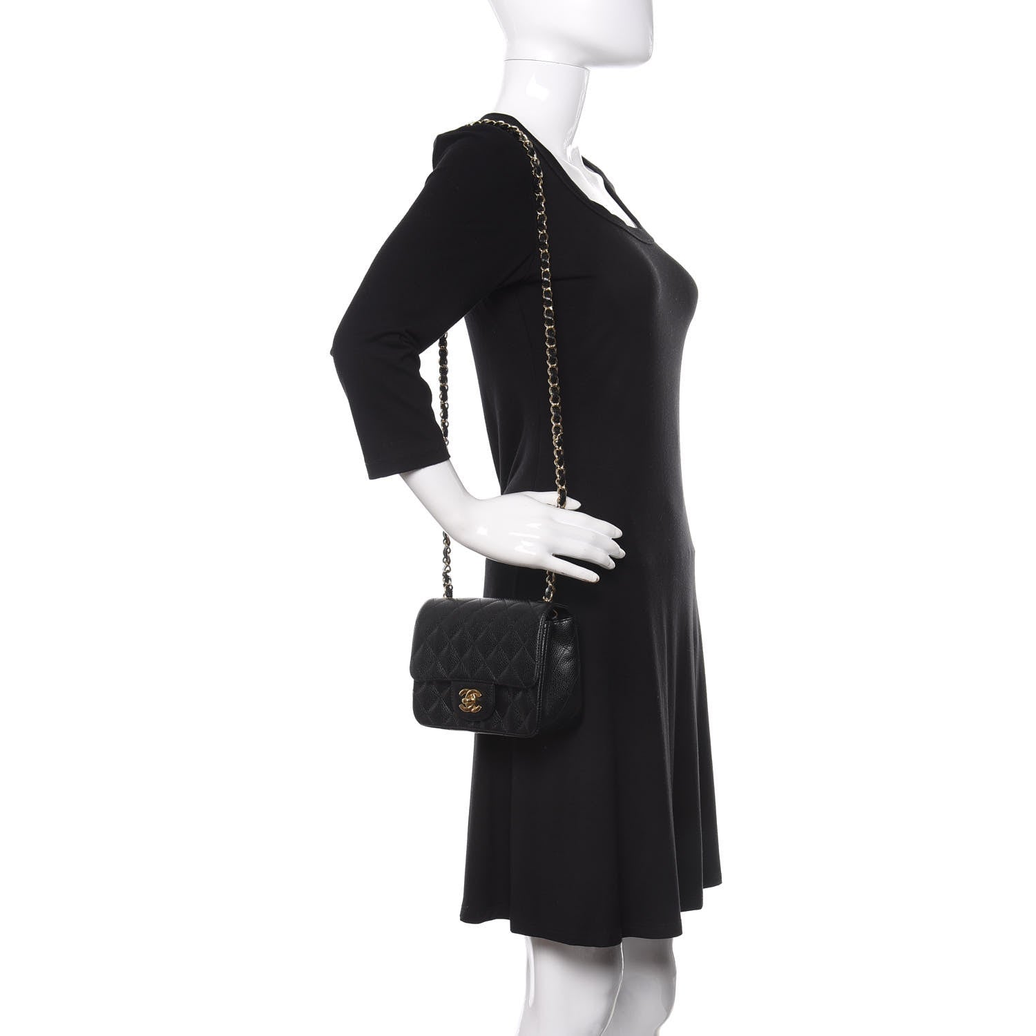 Chanel Caviar Quilted Mini Square Flap Black 2 of 11