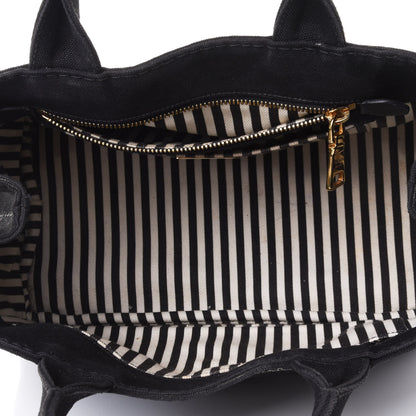 Prada Canapa Small Logo Tote Black Talco 4 of 4