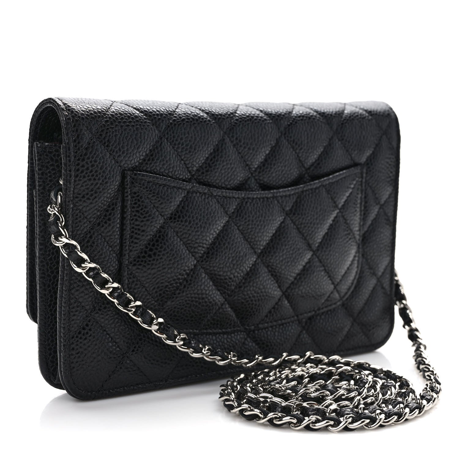 Chanel Caviar Quilted Wallet on Chain WOC Black 2 of 9