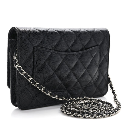 Chanel Caviar Quilted Wallet on Chain WOC Black 2 of 9