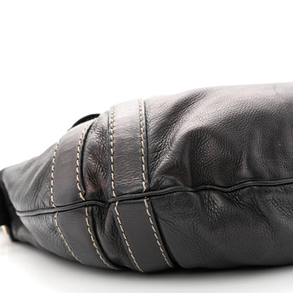 Gucci Calfskin Crest Boule Hobo Black 10 of 15