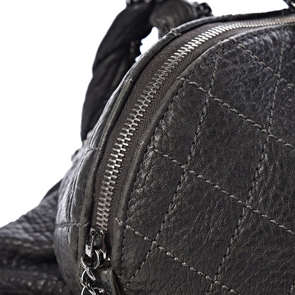 Chanel Distressed Lambskin Large Lady Braid Satchel Dark Grey 16 of 17