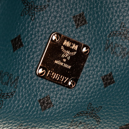 MCM Visetos Medium Project Reversible Shopper Tote Blue 5 of 6
