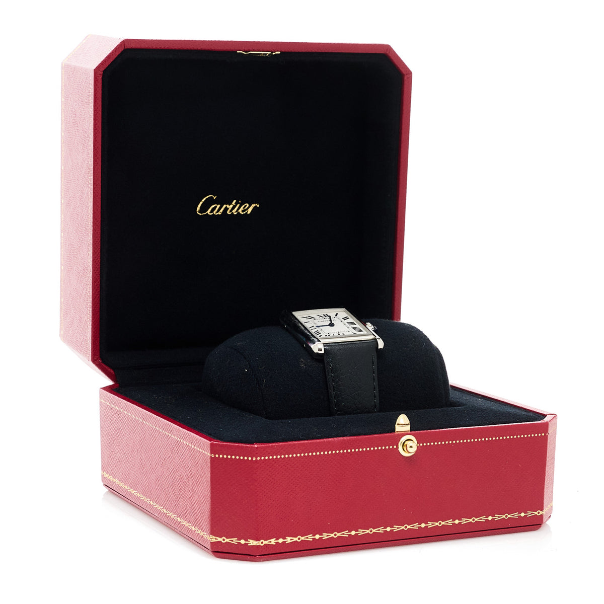 Cartier Stainless Steel Calfskin 25mm Must de Cartier Tank Quartz Watch 5 of 5