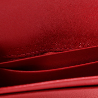 Christian Dior Goatskin Saddle Card Holder Mexican Red 7 of 7