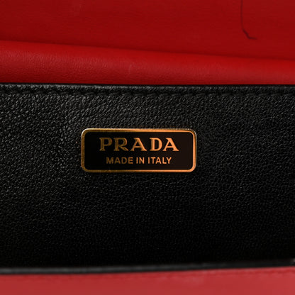 Prada City Calfskin Saffiano Cahier Bag Fuoco Black 6 of 13