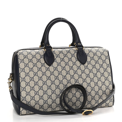 Gucci GG Supreme Monogram Medium Boston Beige Blue 3 of 11