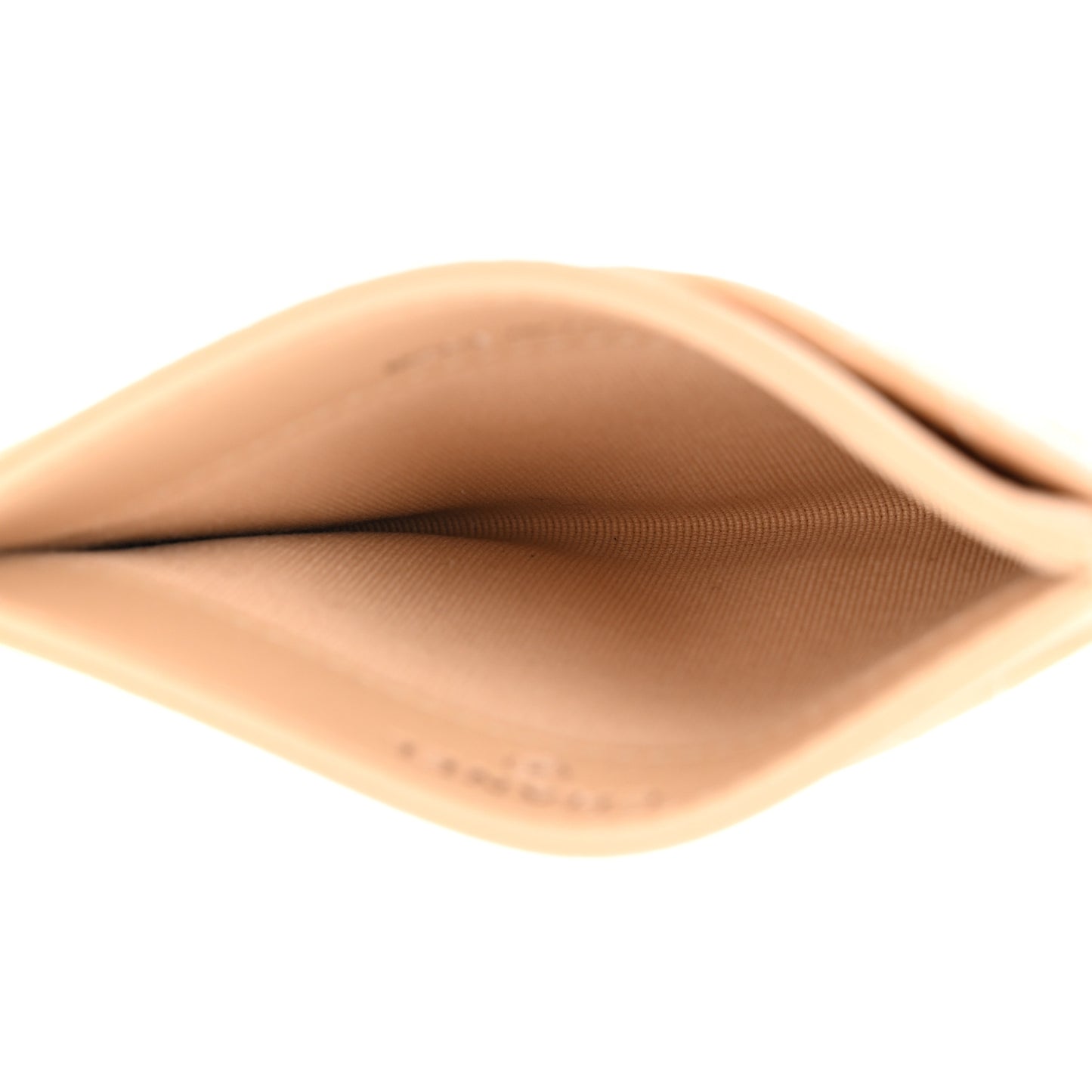 Caviar Quilted Card Holder Beige