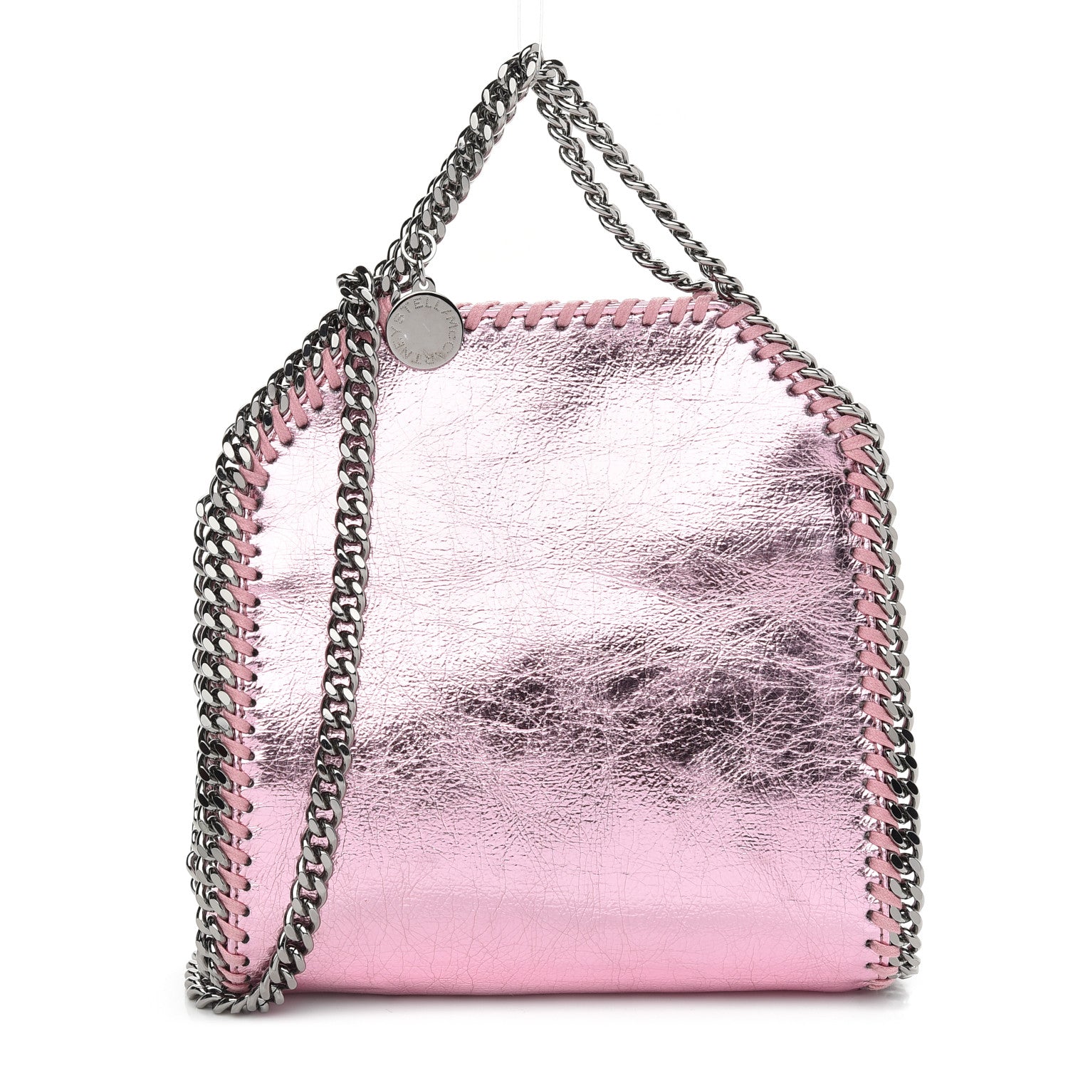 Stella McCartney Metallic Eco Alter Nappa Tiny Falabella Tote Pink 1 of 9
