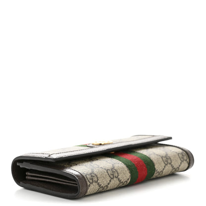 Gucci GG Supreme Monogram Web Ophidia Continental Wallet Brown 4 of 11