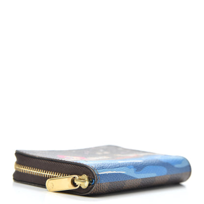 Louis Vuitton Damier Ebene 2019 Christmas Animation Zippy Coin Purse Blue 4 of 7