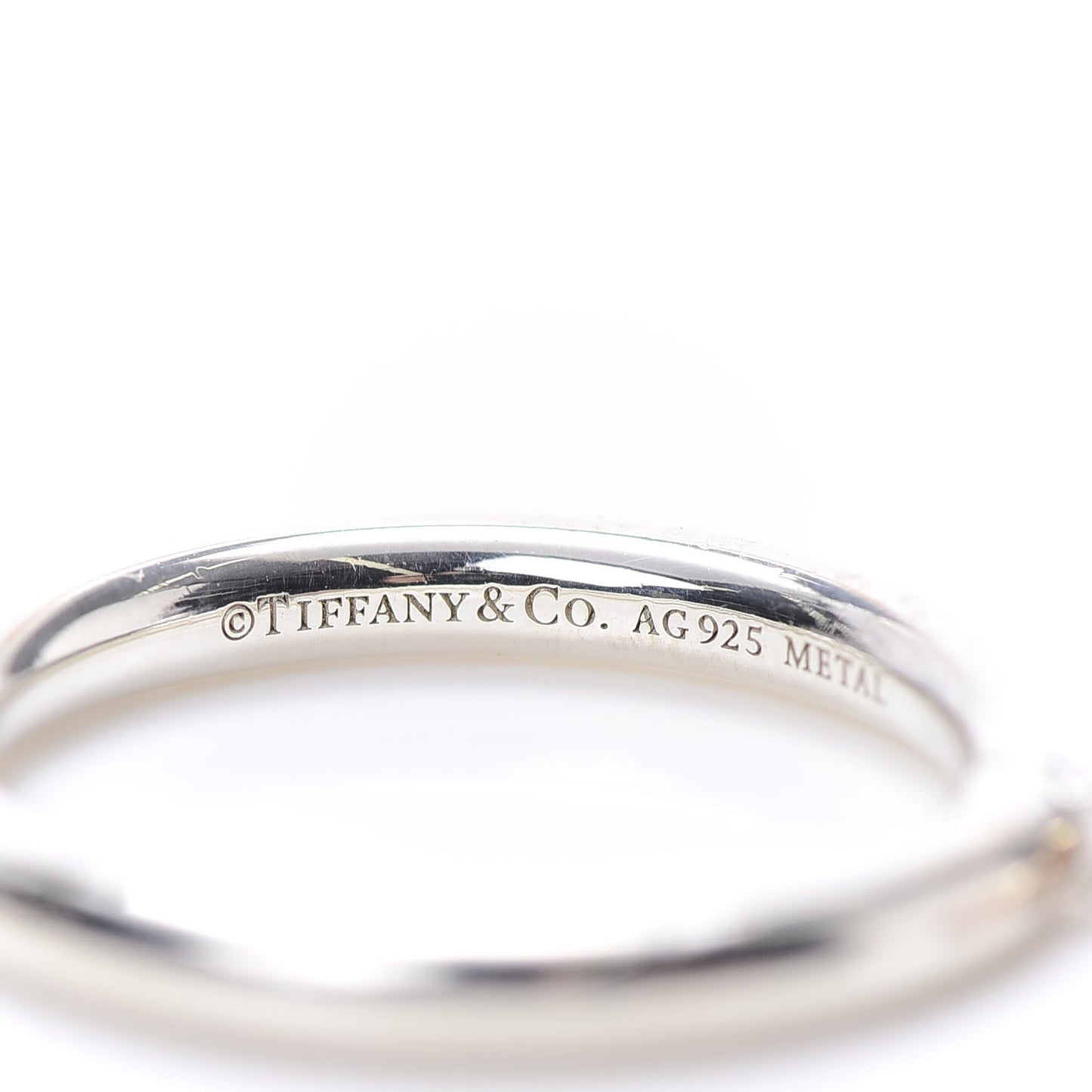 Sterling Silver Rubedo Return to Tiffany Heart Charm Ring 54 7