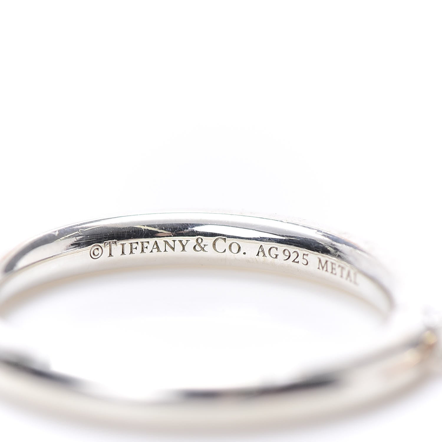 Tiffany Sterling Silver Rubedo Return to Tiffany Heart Charm Ring 54 7 4 of 4