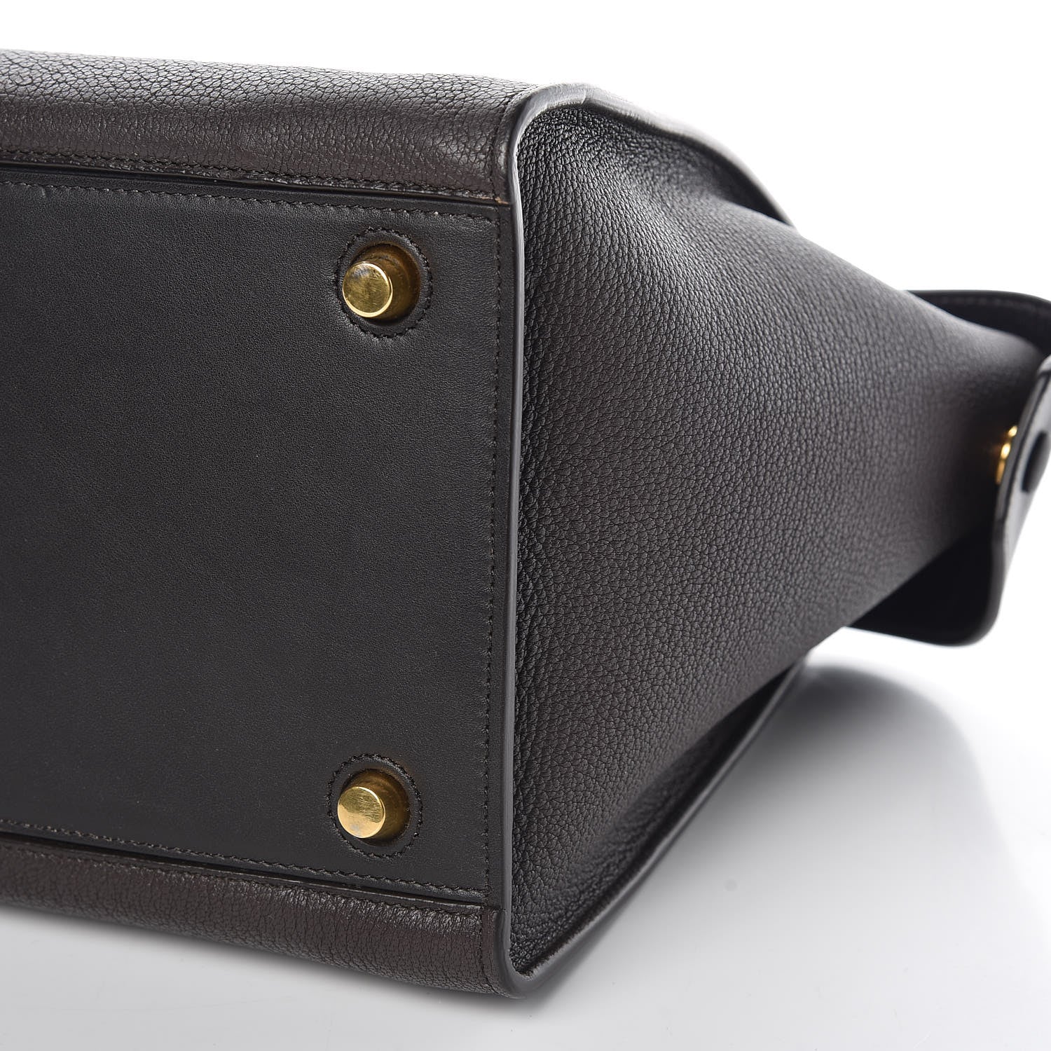 Celine Goatskin Smooth Calfskin Small Ring Bag Dark Taupe 13 of 13