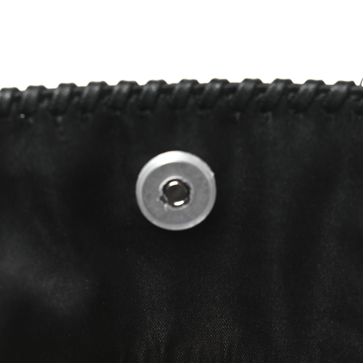 Eco Satin Tiny Crystal Fringe Falabella Tote Black