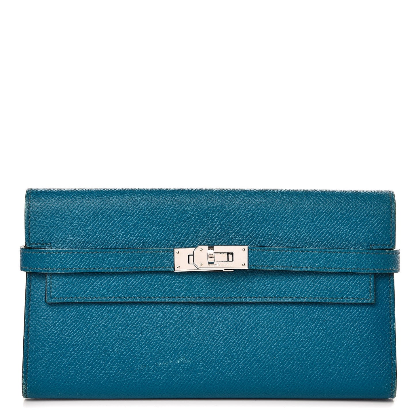 Epsom Kelly Longue Wallet Bleu Izmir