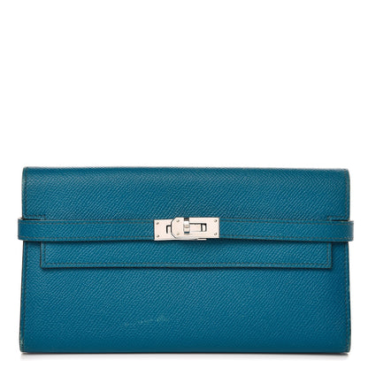 Hermes Epsom Kelly Longue Wallet Bleu Izmir 1 of 17