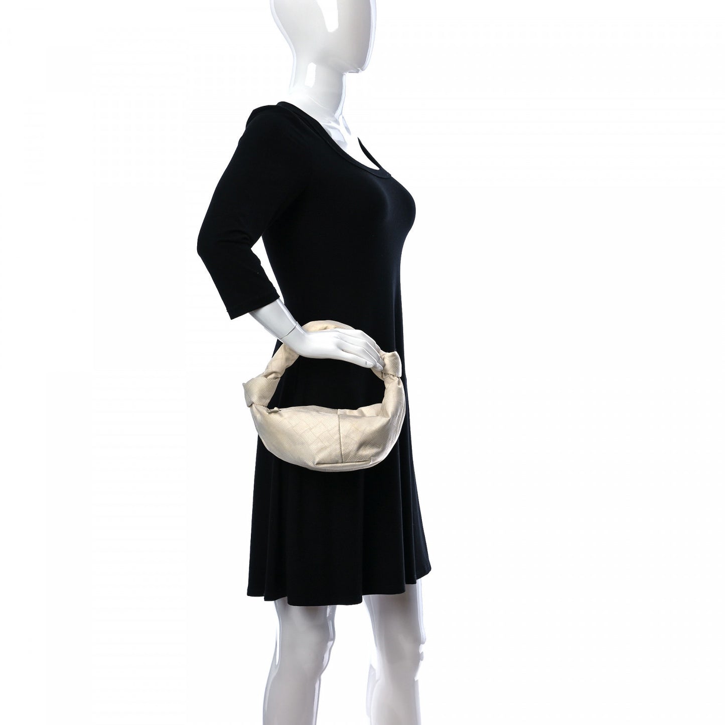 Jacquard Mini Double Knot Bag Ivory