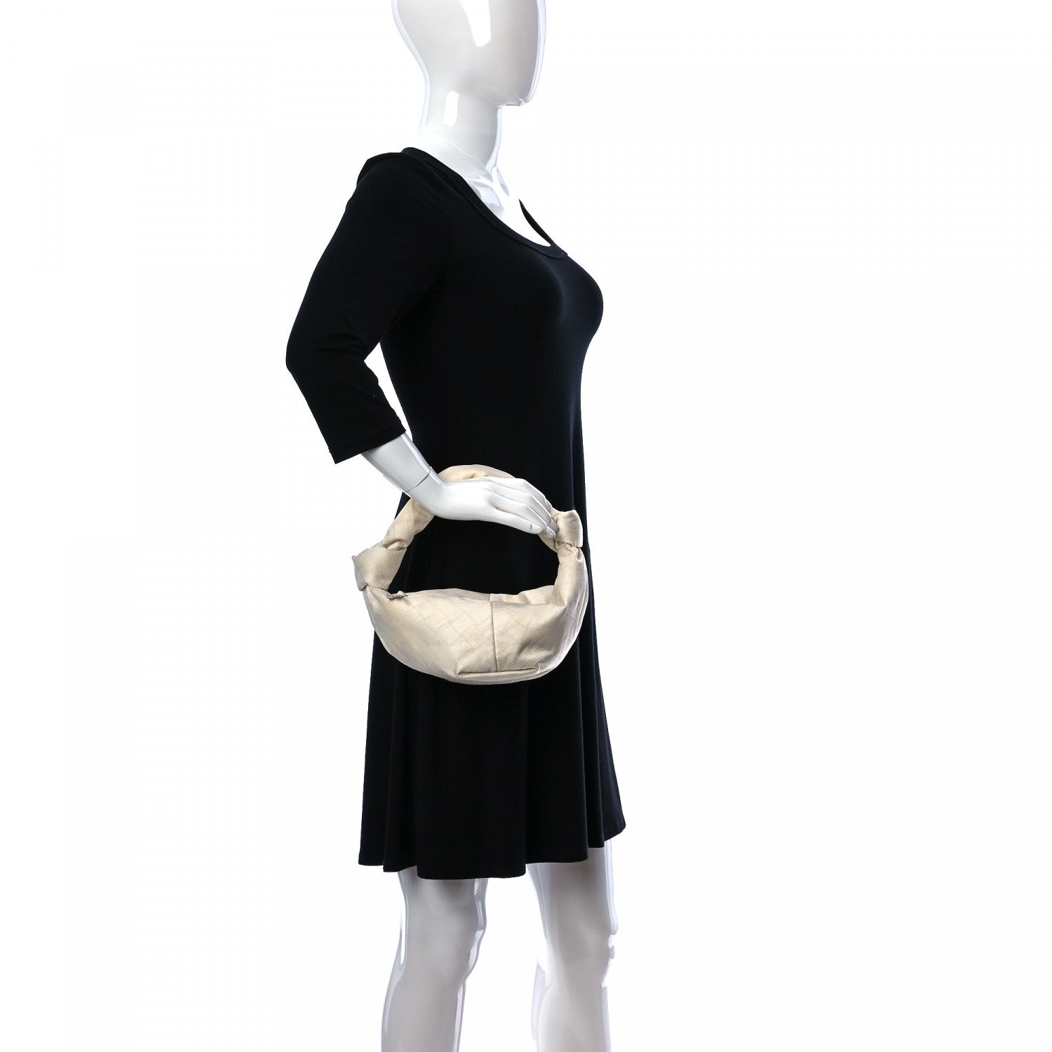 Bottega Veneta Jacquard Mini Double Knot Bag Ivory 2 of 10