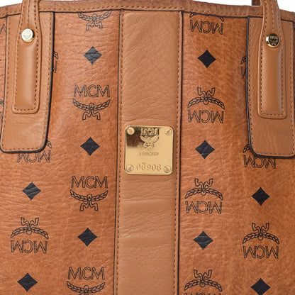 MCM Visetos Medium Liz Reversible Shopper Tote Cognac 10 of 28