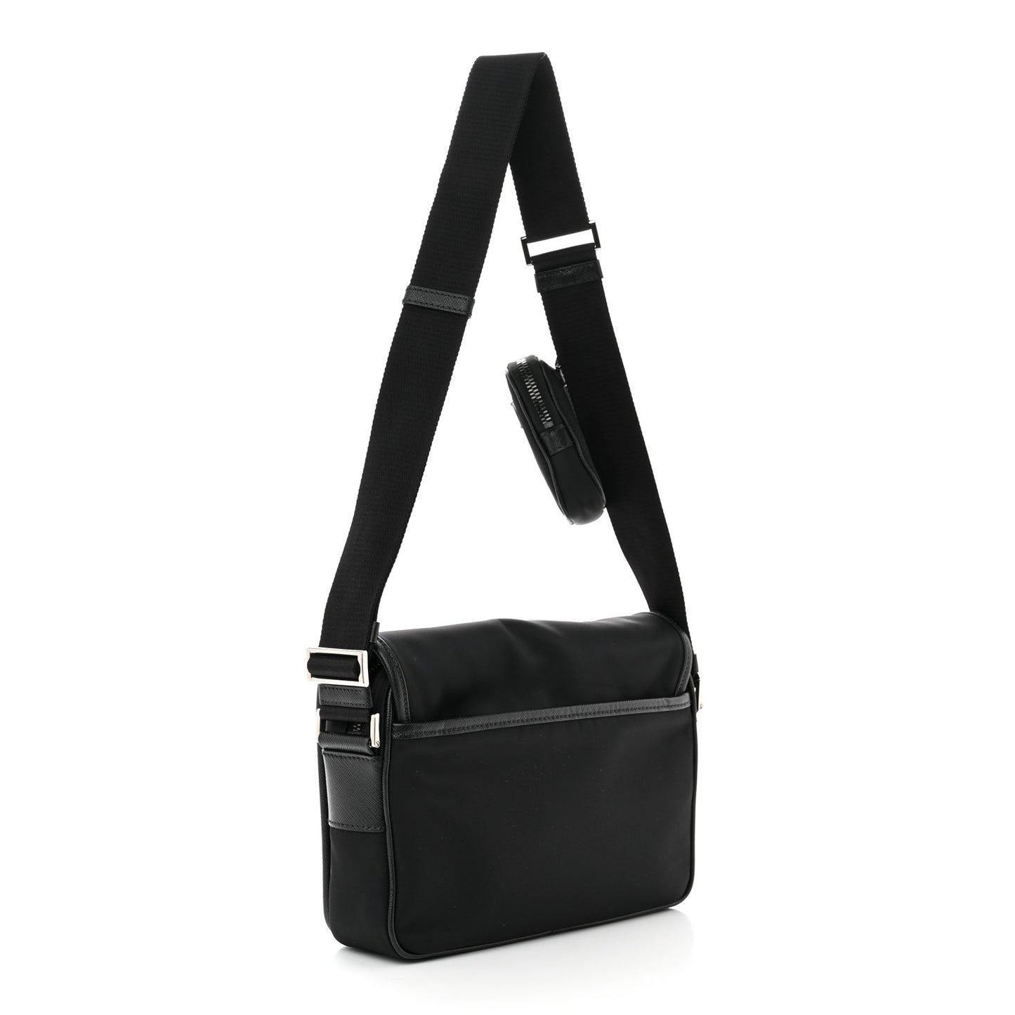 Tessuto Nylon Saffiano Re-Edition 2005 Shoulder Bag Black