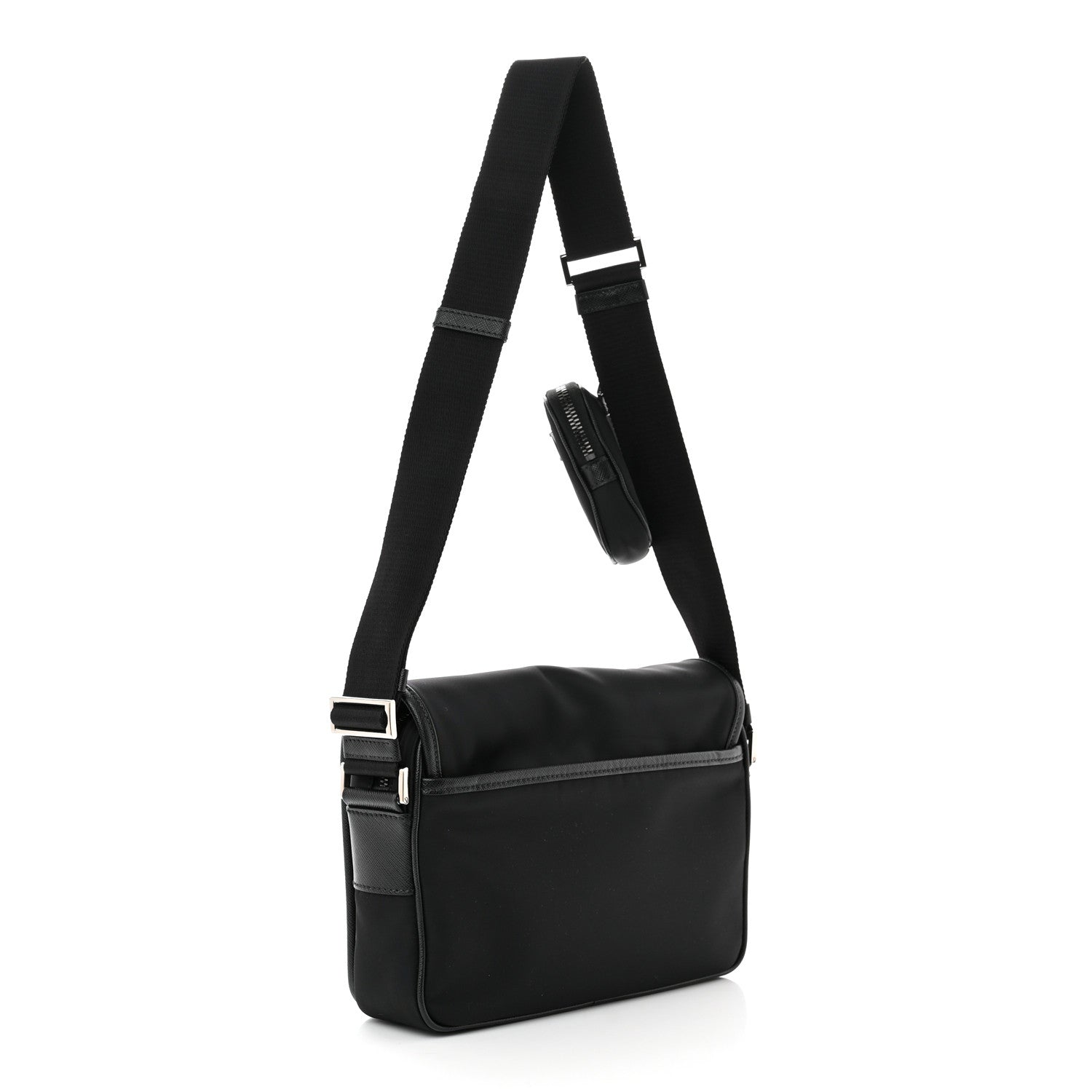 Prada Tessuto Nylon Saffiano Re-Edition 2005 Shoulder Bag Black 2 of 10