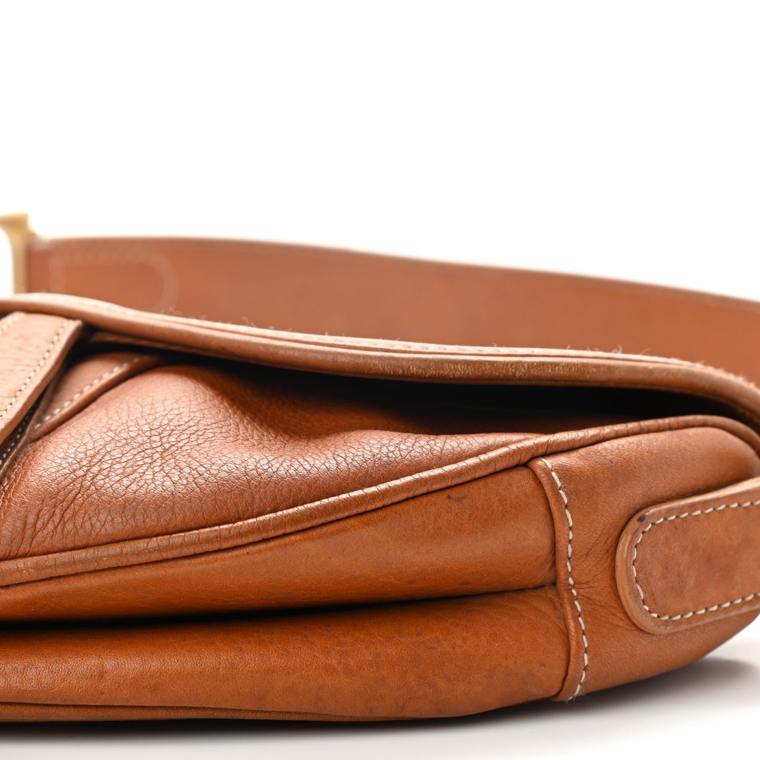 Christian Dior Calfskin Saddle Bag Tan 9 of 16
