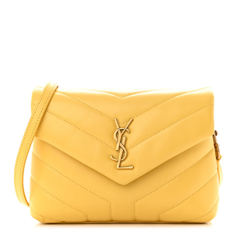 Calfskin Y Quilted Monogram Toy Loulou Crossbody Bag Sunflower