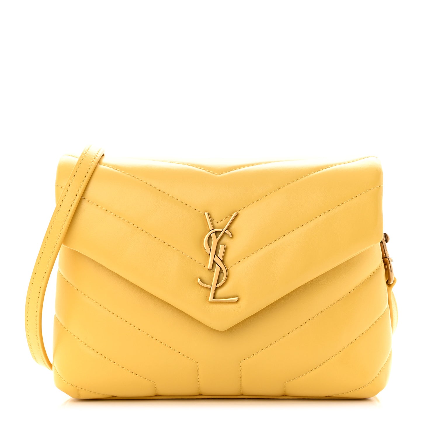 Calfskin Y Quilted Monogram Toy Loulou Crossbody Bag Sunflower