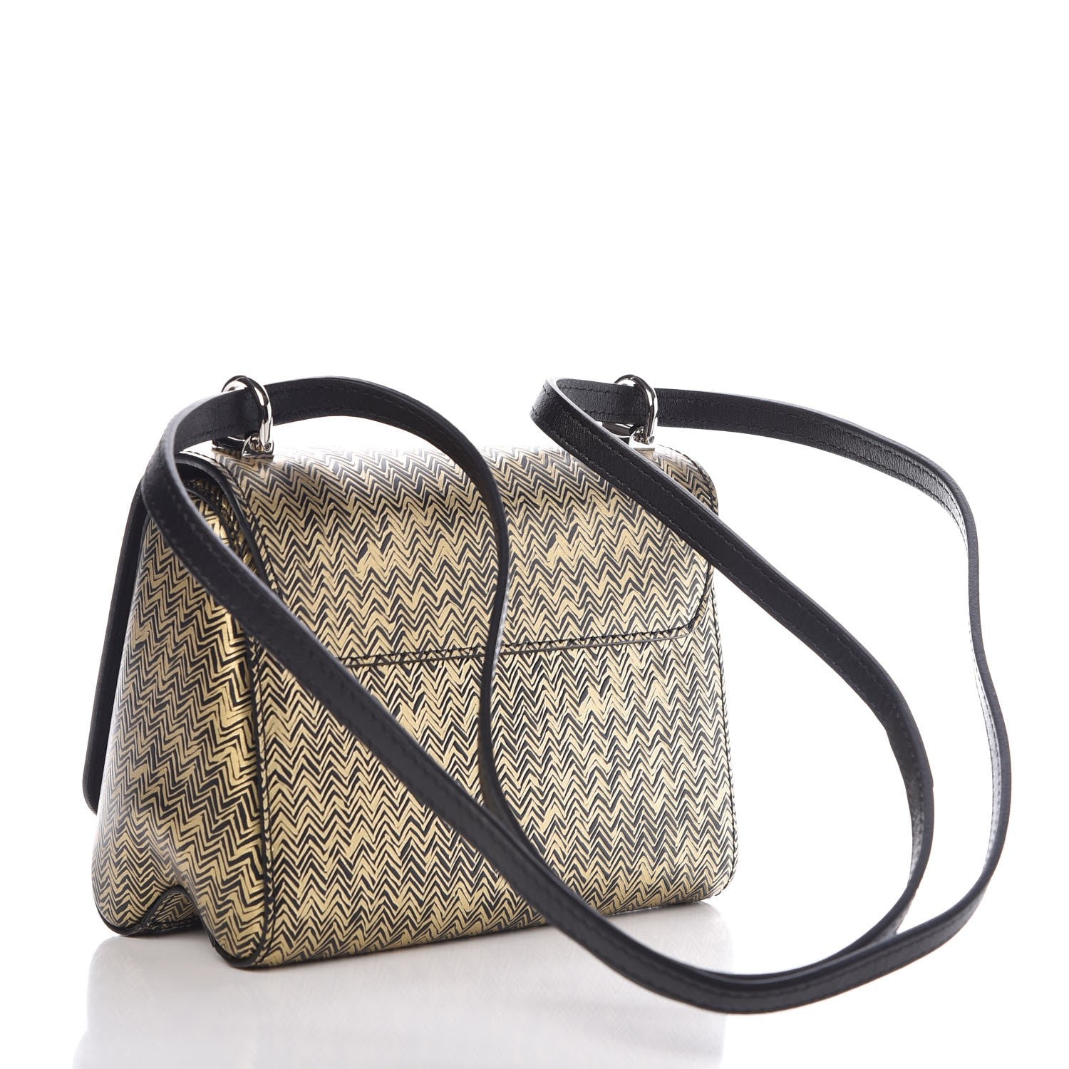 Louis Vuitton Epi Chevron Printed Twist Shoulder Bag PM Gold 3 of 6