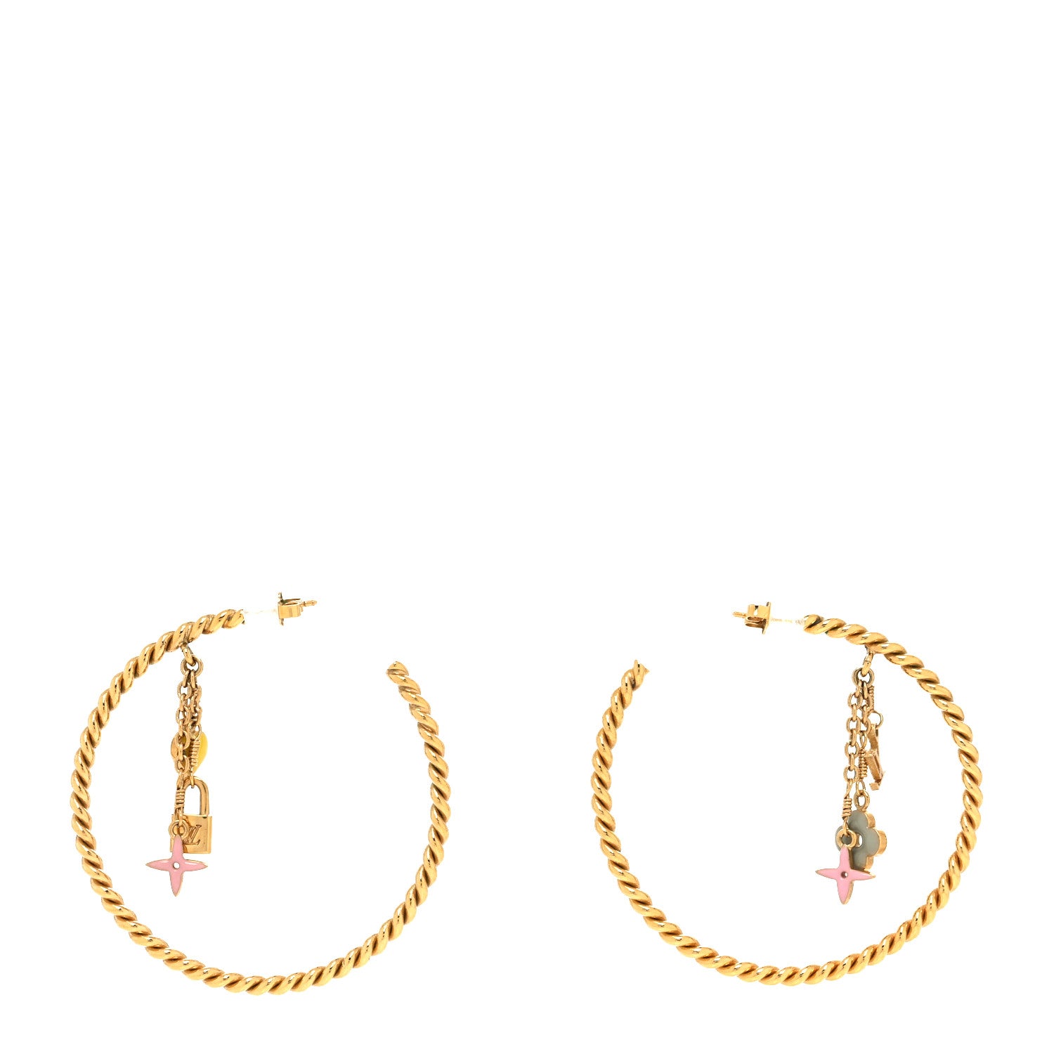 Louis Vuitton Sweet Monogram Creole Hoop Earrings Gold 1 of 3