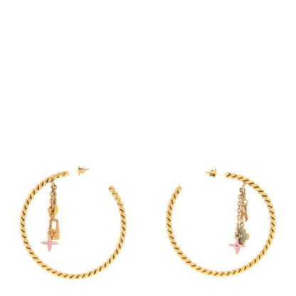 Louis Vuitton Sweet Monogram Creole Hoop Earrings Gold 1 of 3