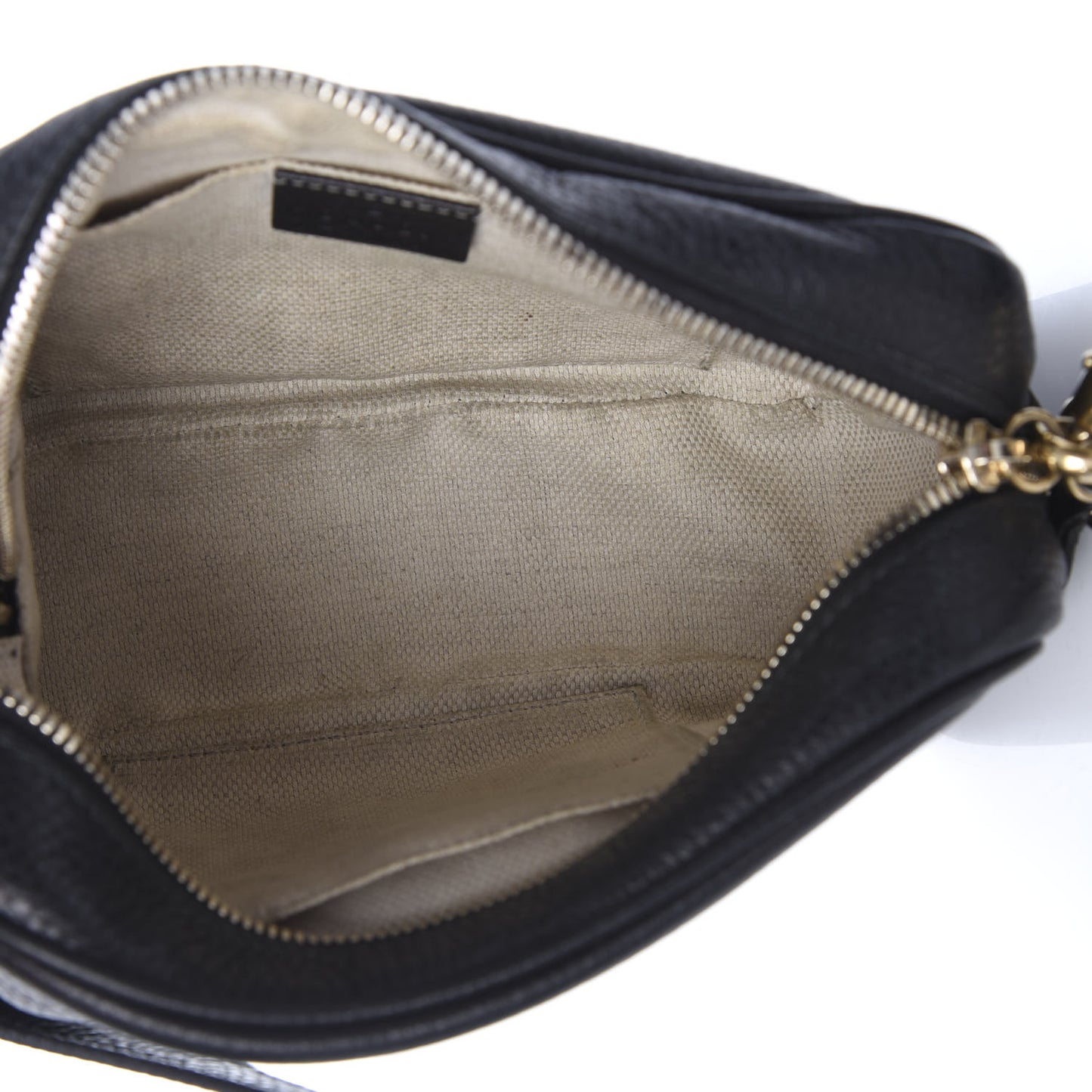 Pebbled Calfskin Small Soho Disco Bag Black