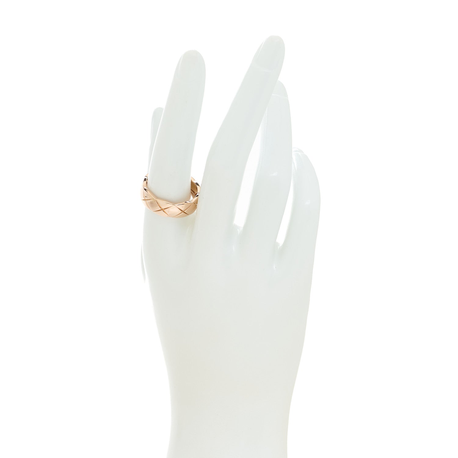 Chanel 18K Beige Gold Small Coco Crush Ring 59 8.75 2 of 5