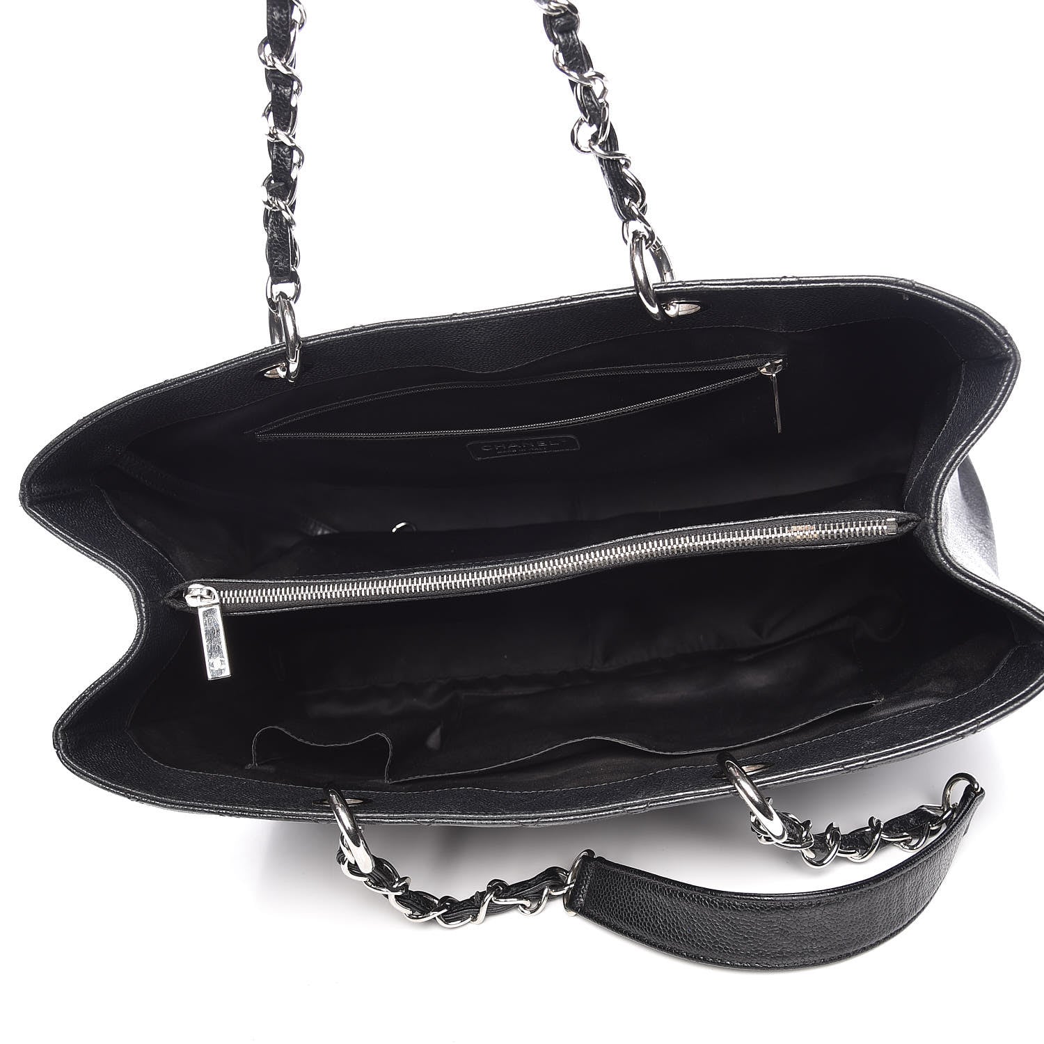 Chanel Caviar Quilted XL Grand Shopping Tote GST Black 5 of 14