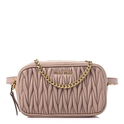 Miu Miu Nappa Matelasse Marsupio Belt Bag Cammeo 1 of 10