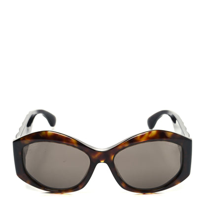 Chanel Acetate Quilted CC Sunglasses 5486 Tortoise 2 of 8
