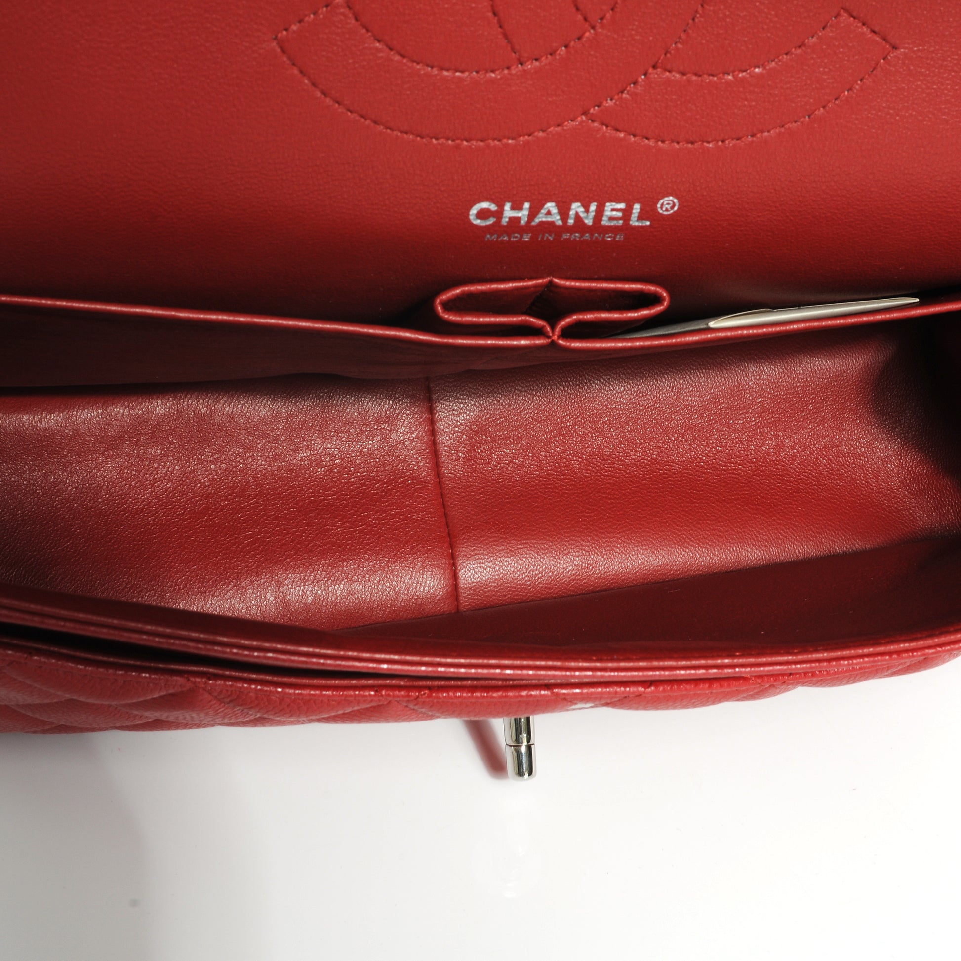 Chanel Caviar Jumbo Double Flap Red 10 of 10
