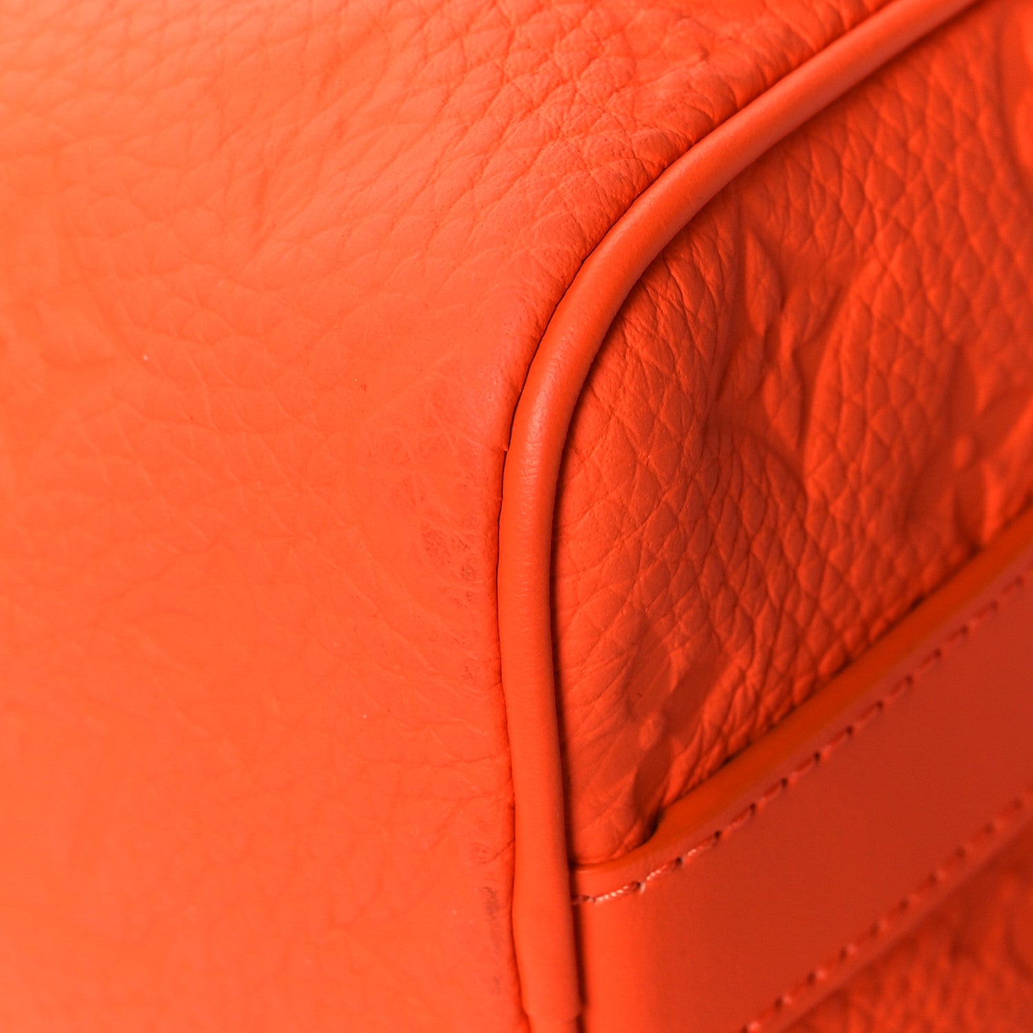 Louis Vuitton Grained Calfskin Aerogram Keepall XS Orange 9 of 14