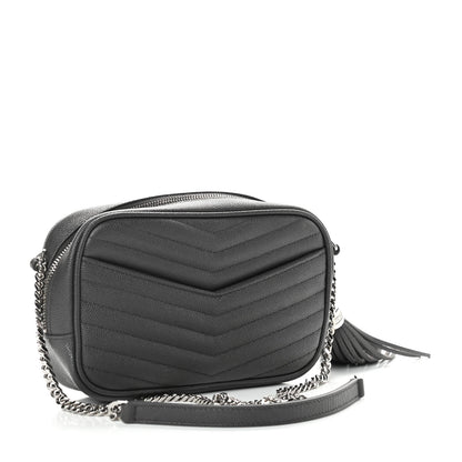 Saint Laurent Grain De Poudre Matelasse Monogram Mini Lou Camera Bag Asphalt 3 of 11