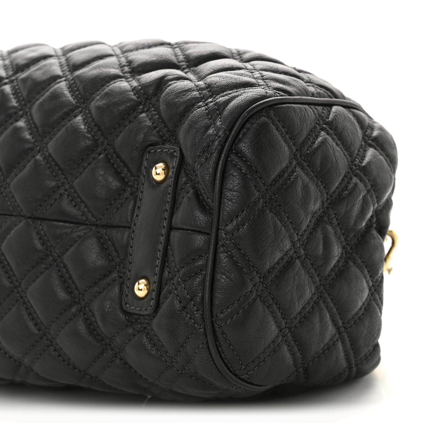 Calfskin Quilted Stam Black