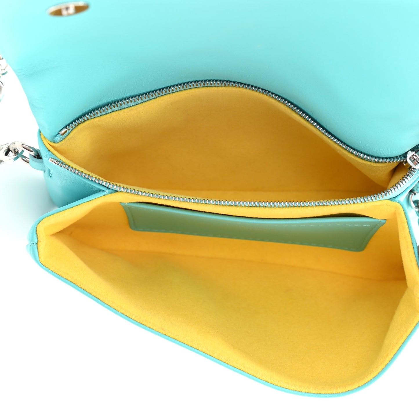 Lambskin Embossed Monogram Vuittamins Pochette Coussin Menthe Jaune