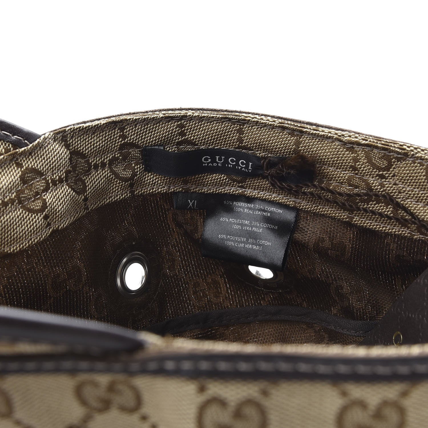 Gucci Monogram Military Hat XL Brown 7 of 7