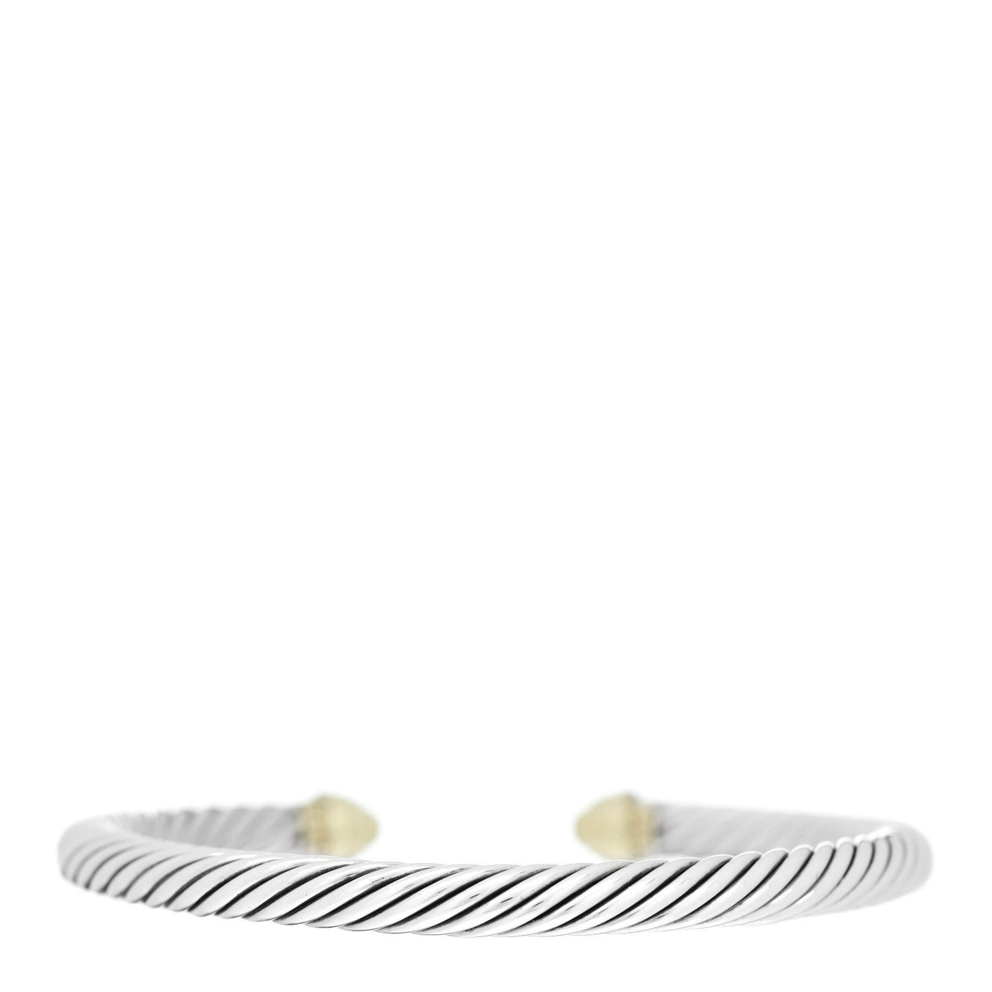 Sterling Silver 14K Yellow Gold 5mm Cable Classics Bracelet