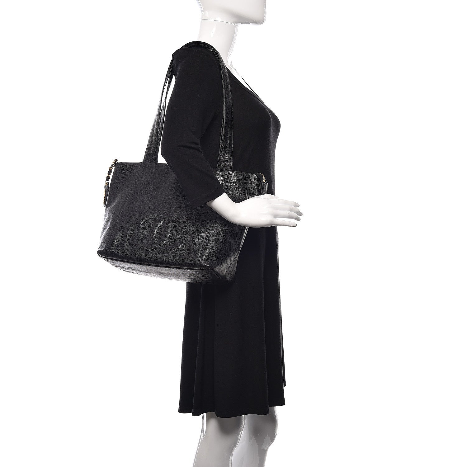 Chanel Caviar CC Tote Black 2 of 14