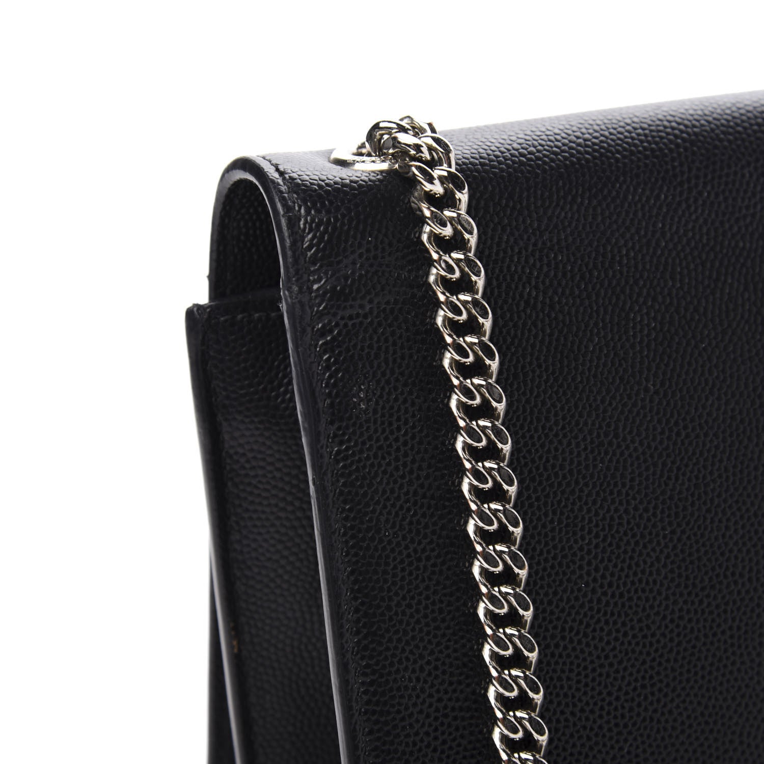 Saint Laurent Grain De Poudre Small Monogram Kate Satchel Black 10 of 11