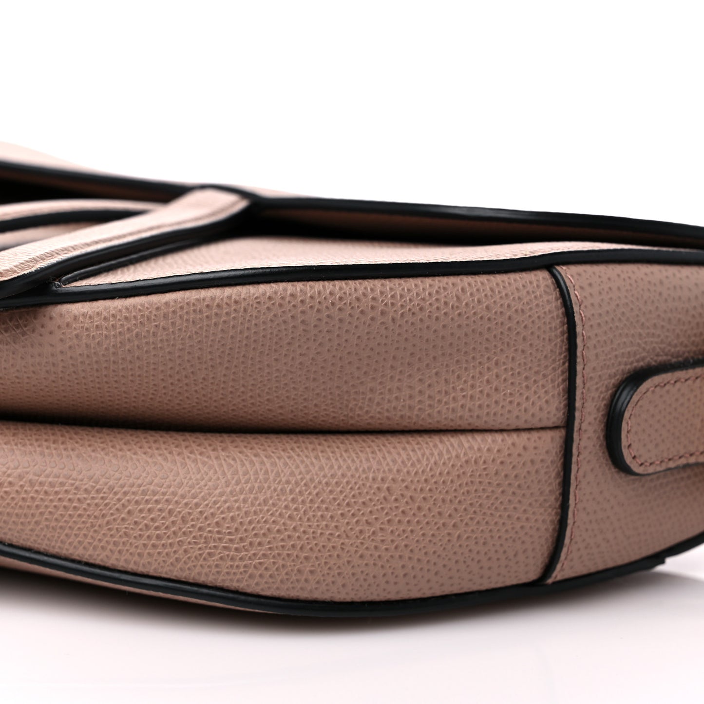 Grained Calfskin Saddle Bag Pink