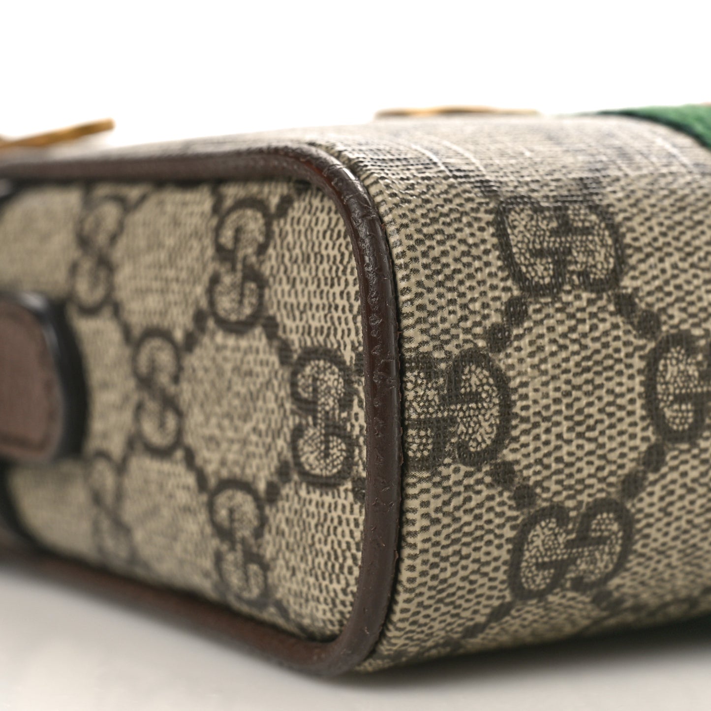 GG Supreme Monogram Web Mini Ophidia Messenger Brown