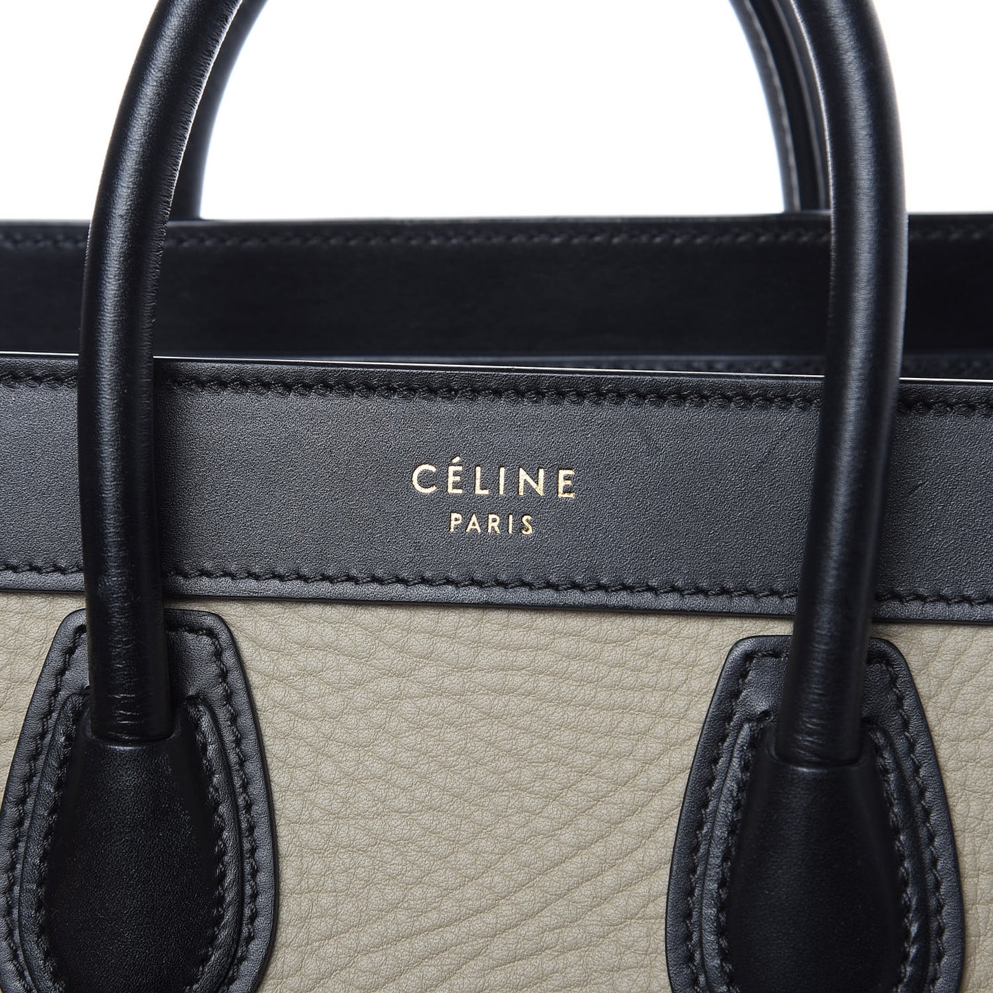 Elephant Calfskin Nano Tri-Color Luggage Beige